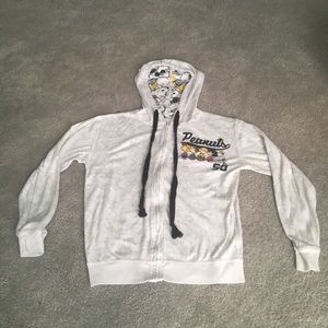 Reversible peanuts XS zip up jacket!